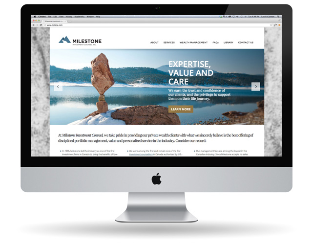 Milestone website redesign